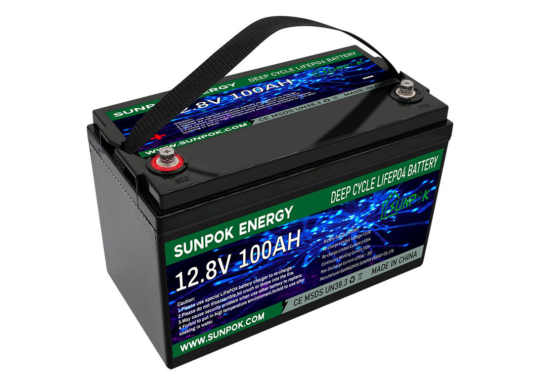Ελαφριά μπαταρία λίθιου κύκλων LiFePo4 12V 100Ah βαθιά για το rv με την ενότητα Bluetooth