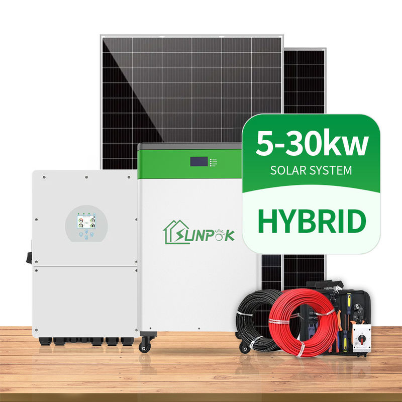 πλήρες σύνολο 5000 W ηλιακών συστημάτων 10Kw 15Kw 20KW επάνω από το ηλιακό σύστημα πλέγματος