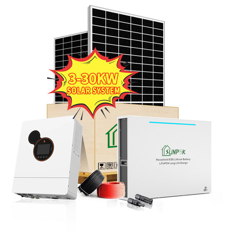 3 φάσης 5Kw 8Kw 10Kw 48V υβριδικό ηλιακών συστημάτων σύστημα ηλιακής ενέργειας εξαρτήσεων πλήρες