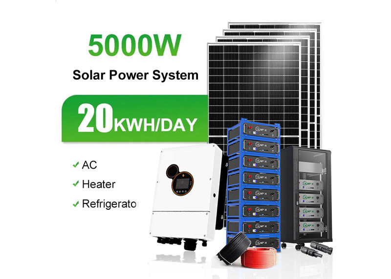 Ελέγχου MPPT Ηλιακά πάνελ λεπτής ταινίας 48V 200ah 10kwh 20kwh Ηλιακό ράφι για την τοποθέτηση στην οροφή