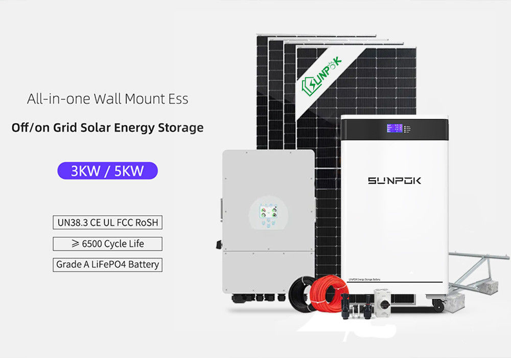 Ηλιακό πάνελ Συμπλήρωμα για το σπίτι 3KW 5KW 8KW 10KW 15KW 20KW Υβριδικό Ηλιακό Σύστημα Συστήματα αποθήκευσης ενέργειας στο σπίτι