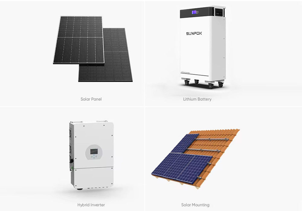 Σύστημα Υβριδικό Solaire Eolien Ηλιακό πάνελ 3KW 5KW 10KW 20KW Ηλιακό Σύστημα για το σπίτι