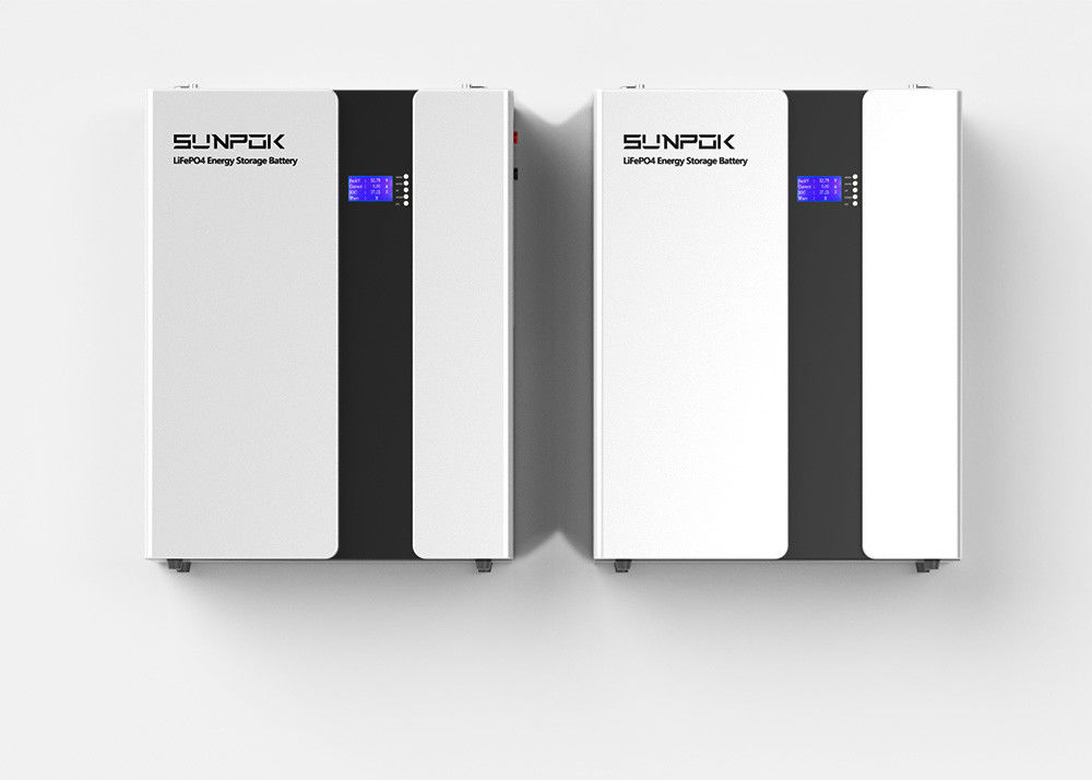 Εύκολη εγκατάσταση Lifepo4 μπαταρία τοίχος 48v 200ah με κουτάκι Rs485 Port 9.6kwh 10.2kwh 15kwh