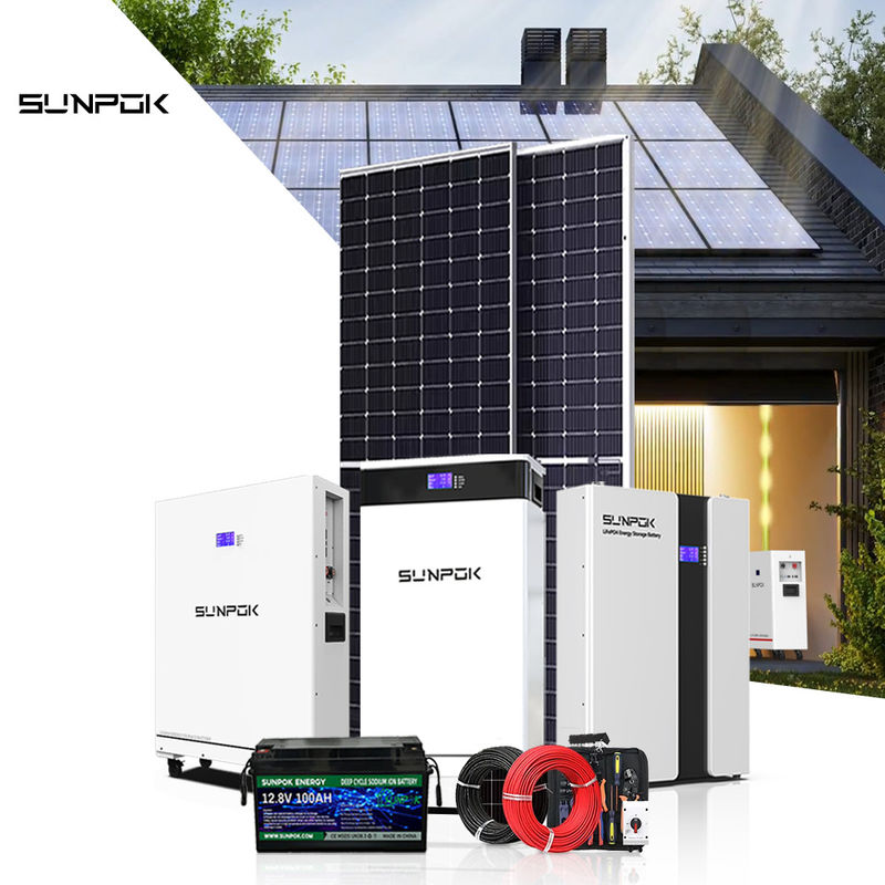 Νέο Ηλιακό Σύστημα 10kw 15kw 30kw Ηλιακό Σύστημα μπαταρία 48v 200ah 400ah Lifepo4 μπαταρίες