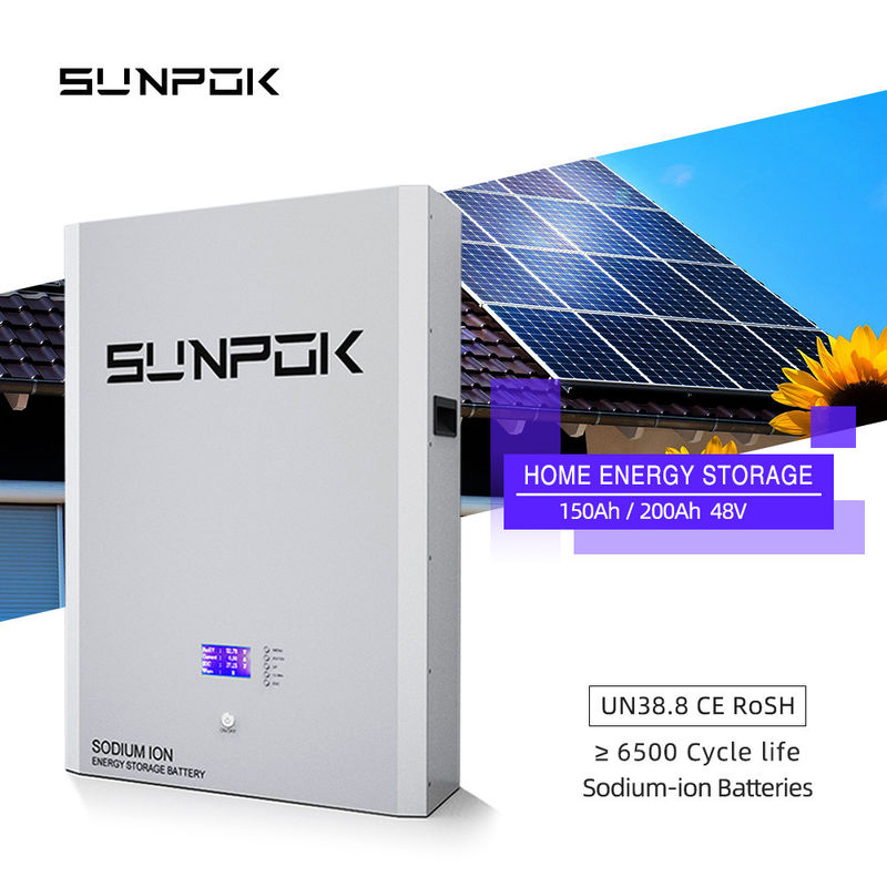 Powerwall 48V 10KWh Ηλεκτρική μπαταρία για το σπίτι 200Ah ονομαστική χωρητικότητα Τεχνολογία ιόντων νατρίου για αποθήκευση ηλιακής ενέργειας