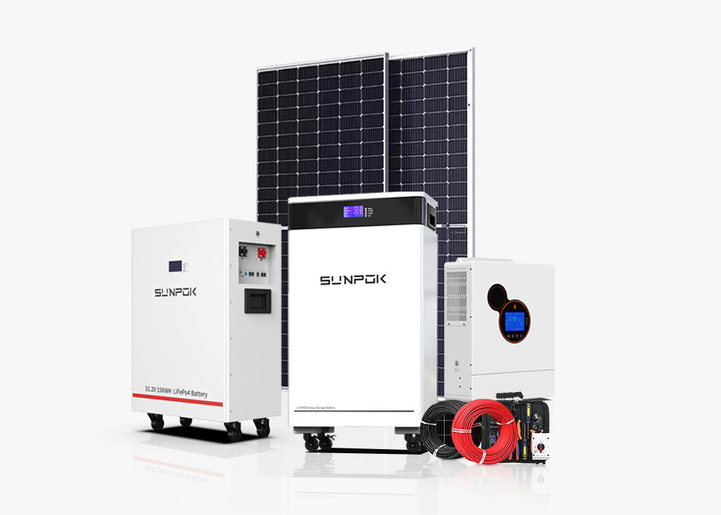 Οικιακό Ηλιακό Σύστημα 30kw Συμπλήρωμα 10kw 15kw Αντιστρέψιμο Σύστημα Λυθίου μπαταρία Βιομηχανική Ηλιακή Ενέργεια