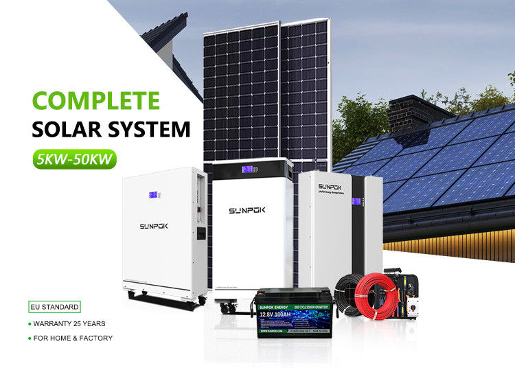 Ολοκληρωμένο Ηλιακό Σύστημα 15Kw 10Kw Off Grid Ηλιακό Σύστημα με μπαταρία για Φωτοβολταϊκό Σύστημα Συστήματα Ηλιακής Ενέργειας Προσαρμοσμένα