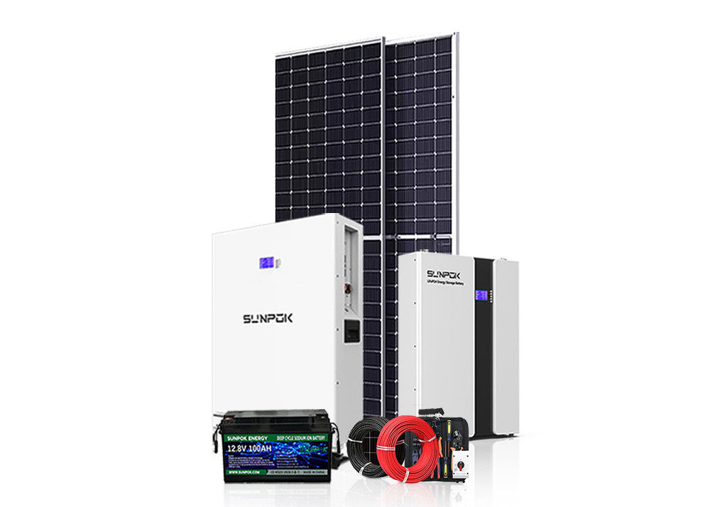 Υβριδικό σύστημα ηλεκτρικής ενέργειας 3kw 15kw 30kw 50kw Ηλιακό σύστημα