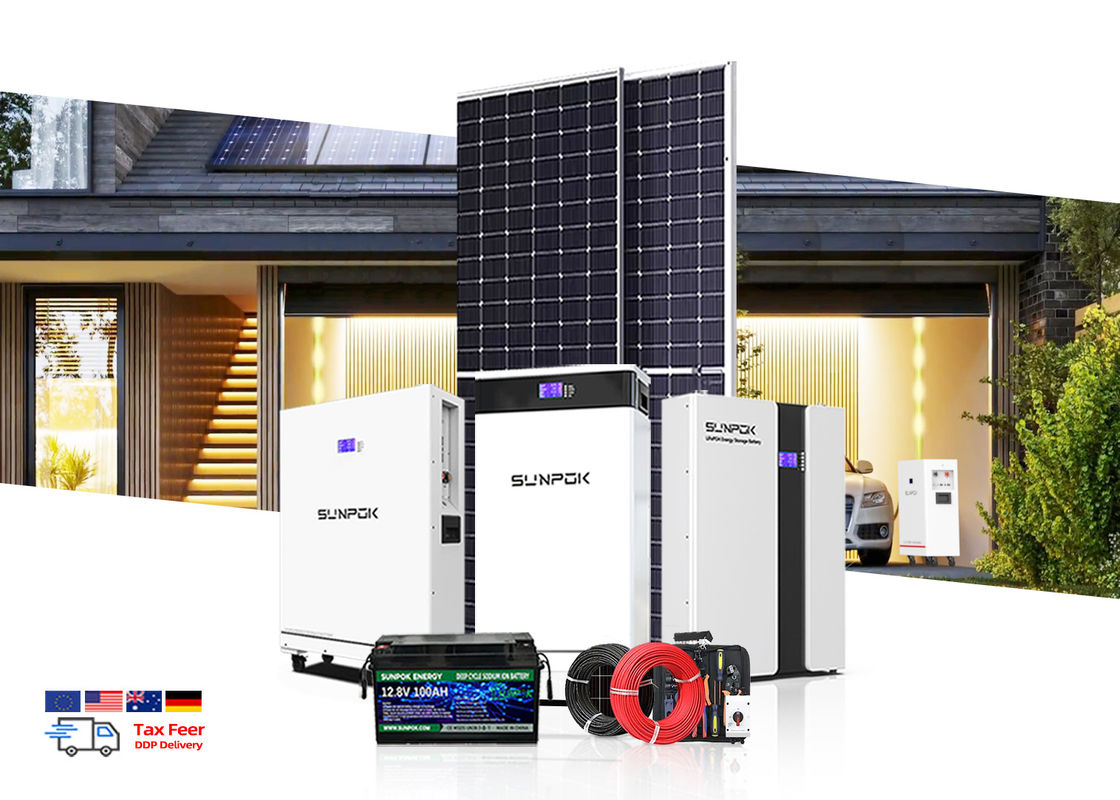Υβριδικά εκτός δικτύου 8Kw 10Kw 20Kw 30Kw Ηλιακά πάνελ με μπαταρία και μετατροπέα Συμπλήρωμα Συστήματος Ηλιακής Ενέργειας