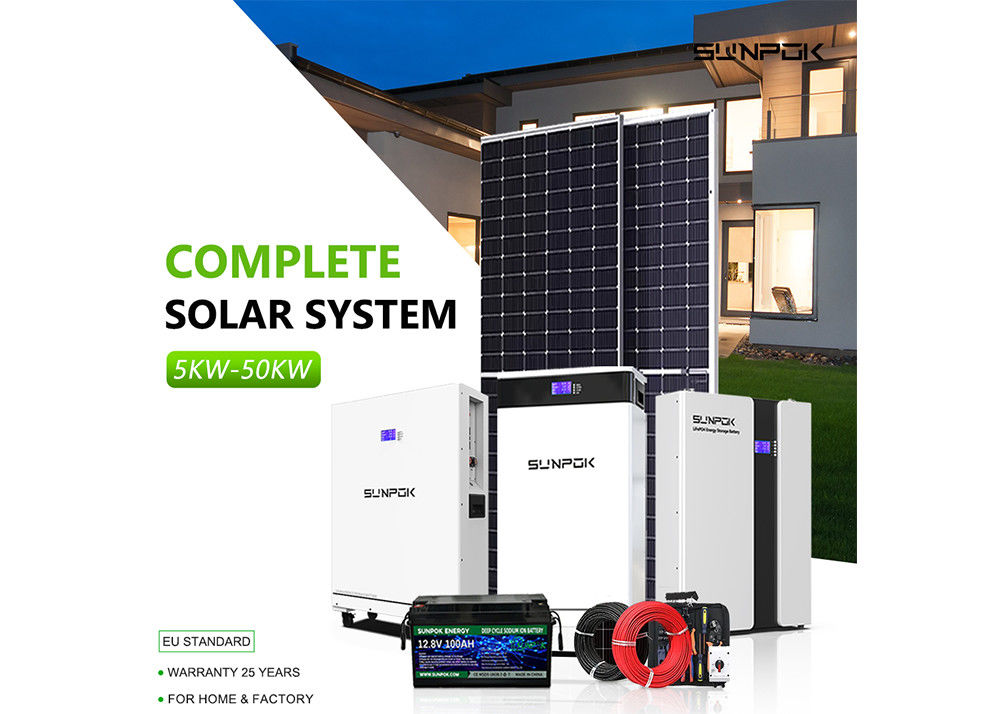 Εκτός δικτύου πλήρες σύνολο 5 Kw 10kw 15kw Εκτός δικτύου Ηλιακό σύστημα 550w 600w Ηλιακό πάνελ
