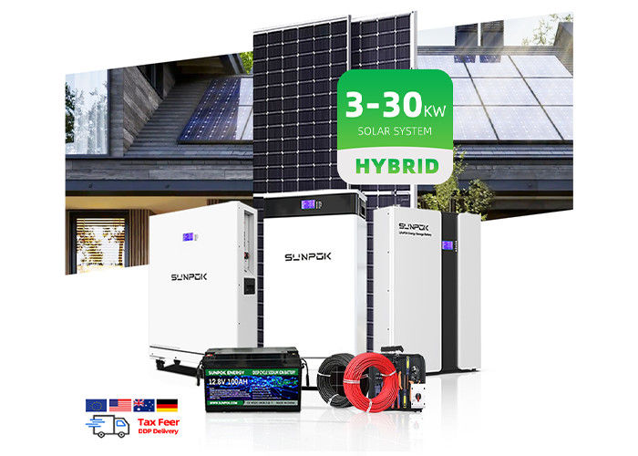 Φωτοβολταϊκό 10Kw 12Kw 15Kw Υβριδικό Ηλιακό Σύστημα Ενέργειας Συμπλήρωμα Ηλιακών Πανελών Συστήματα Ενέργειας για Οικιακή Χρήση Με Μετατροπέα