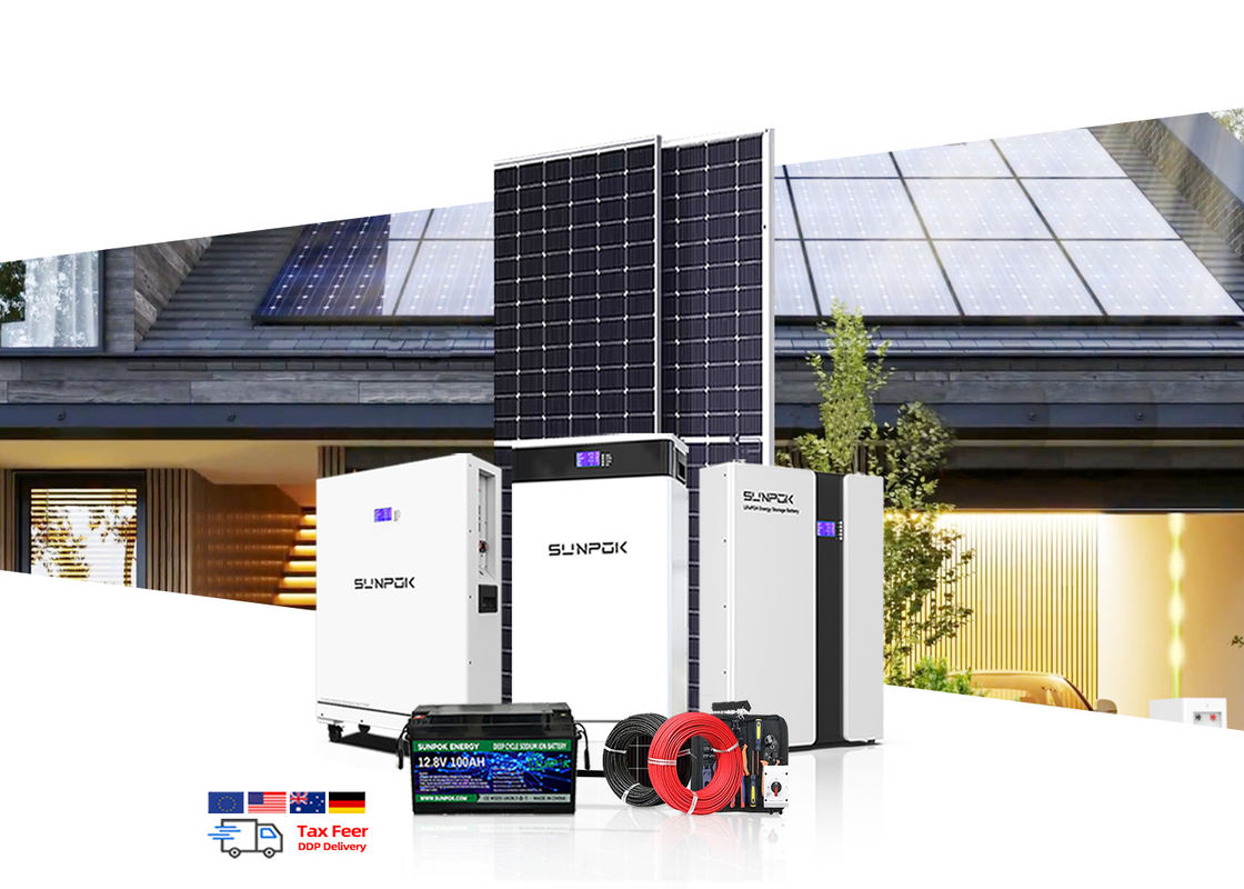 Υβριδικό Ηλιακό Σύστημα 6KW 8KW 10KW 15KW 20KW Ηλιακά Συστήματα Ηλιακής Ενέργειας Ολόκληρο Σύστημα Ηλιακού Συστήματος
