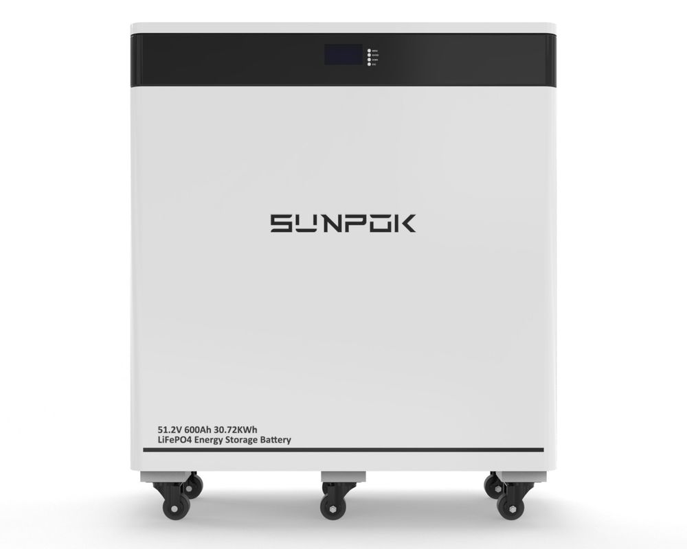 2025 Τύπος δαπέδου 30kwh Lifepo4 μπαταρία 51.2v 600Ah Αποθήκευση ενέργειας Μπαταρία λιθίου με WIFI & Bluetooth
