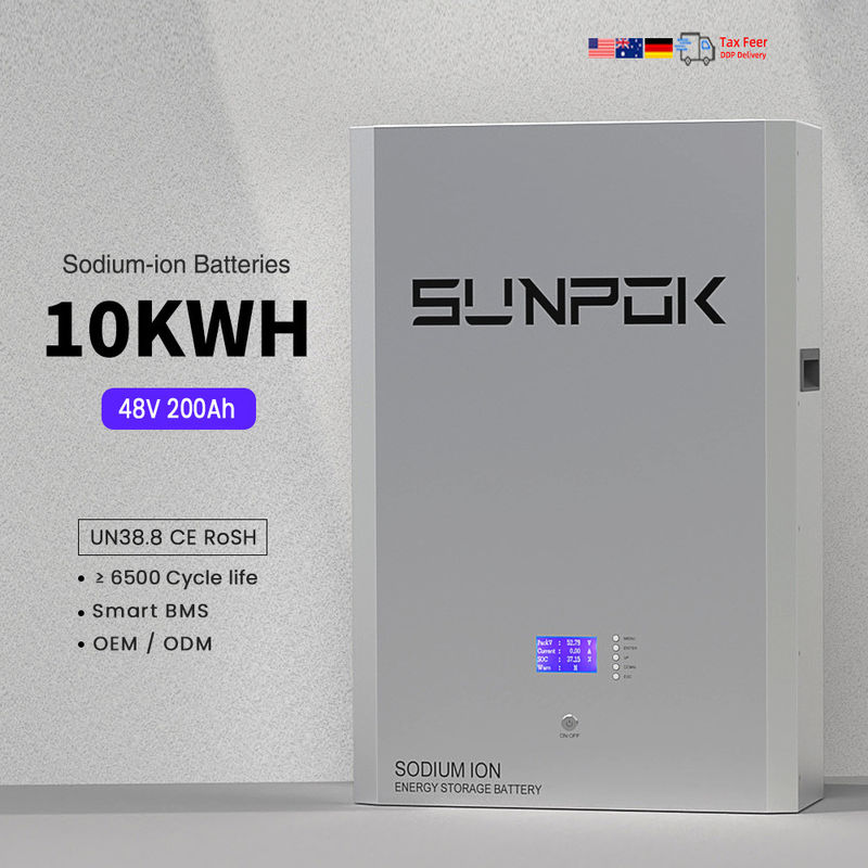 48V 10kwh Νάτριο-ιόντες μπαταρίες Νάτριο-ιόντες μπαταρίες αποθήκευσης Ηλιακή ενέργεια Τράπεζα ισχύος τοίχος Νάτριο-ιόντες επαναφόρτισης μπαταρίες