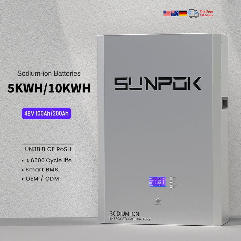 48V 51.2V 5kwh 10kwh Νάτριο-ιόνια μπαταρία Νάτριο-ιόνια μπαταρία αποθήκευσης Ηλιακό τοίχος Νάτριο-ιόνια επαναφορτιζόμενες μπαταρίες