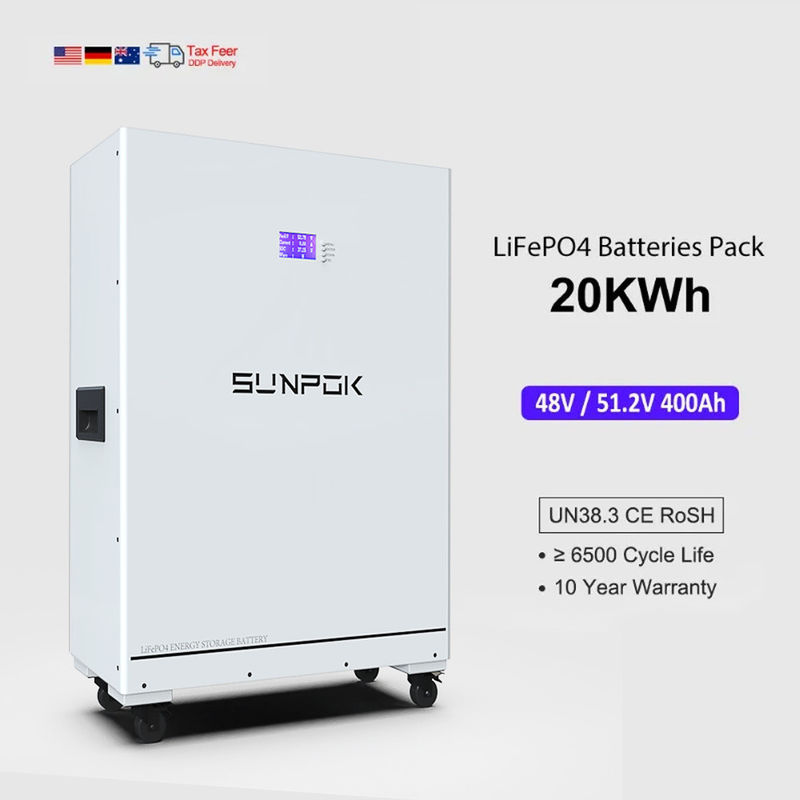48V 400Ah 20Kwh Συστήματα αποθήκευσης ενέργειας για το σπίτι Ηλιακή μπαταρία Πολυλειτουργία Ιόντων λιθίου Lifepo4 400Ah 20Kwh Πολυλειτουργία Ηλιακή ενέργεια
