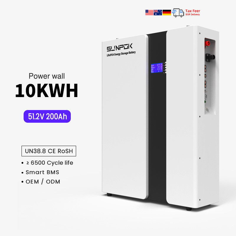 Σπίτι Ηλεκτρική ενέργεια 48V 200Ah Λιθιοϊονική μπαταρία 10Kwh LiFePo4 μπαταρίες Smart BMS Ηλιακό Σύστημα 51.2V 100Ah μπαταρία αποθήκευσης ενέργειας
