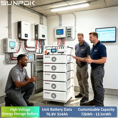 SUNPOK 76.8V 314Ah Lithium Ion Battery Pack Ηλιακή μπαταρία 265kwh Lithium Battery για υβριδικό σύστημα αποθήκευσης εκτός δικτύου
