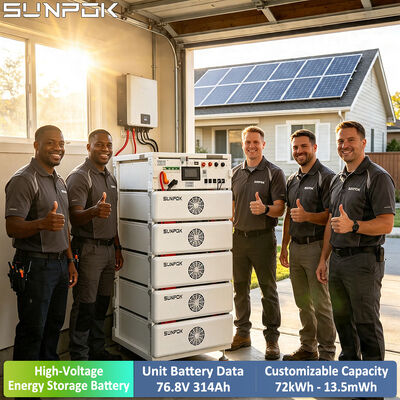 SUNPOK Lifepo4 Home μπαταρία 76.8V 314AH μπαταρίες ιόντων λιθίου πακέτο μπαταρία αποθήκευσης ενέργειας υψηλής τάσης